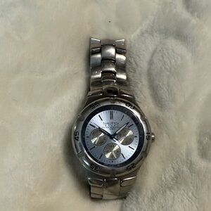 Nautica Silver-Tone Chronograph Watch